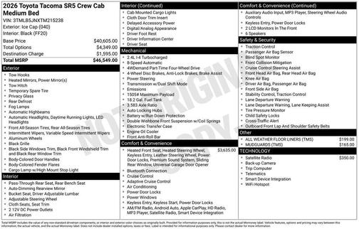 Ice Cap 2026 Toyota Tacoma TRD Sport