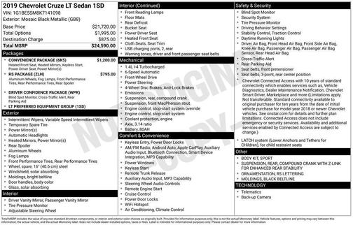 2019 Chevrolet Cruze LT