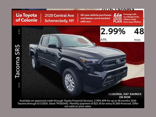 Black 2026 Toyota Tacoma SR5
