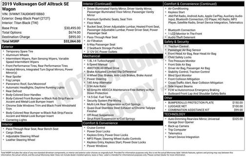 2019 Volkswagen Golf Alltrack TSI SE