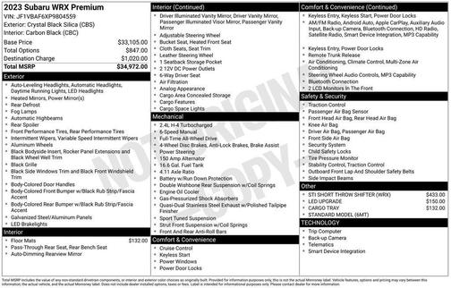 2023 Subaru WRX Premium