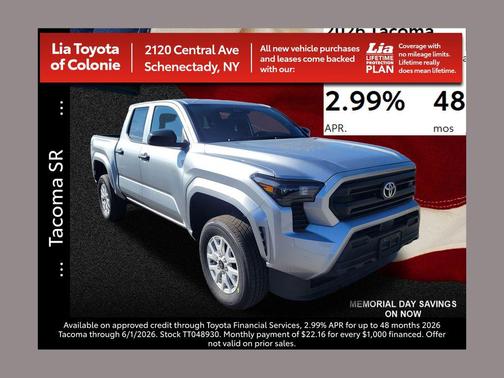 Celestial Silver Metallic 2026 Toyota Tacoma SR