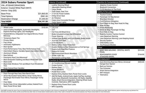 2024 Subaru Forester Sport