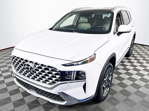 White Pearl 2023 Hyundai SANTA FE HEV Limited