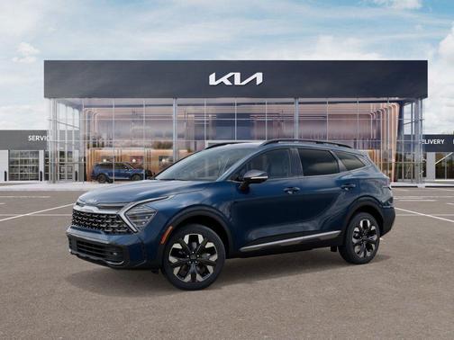 Blue 2025 Kia Sportage Plug-In Hybrid X-Line Prestige