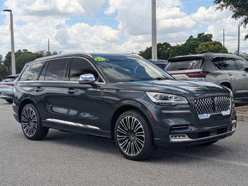 Flight Blue Metallic Clearcoat 2022 Lincoln Aviator Black Label AWD