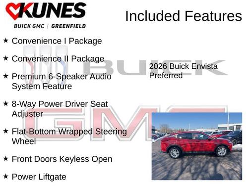 Brilliant Red 2026 Buick Envista Preferred FWD