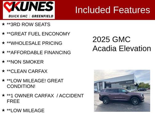 Crystal Metallic 2025 GMC Acadia AWD Elevation