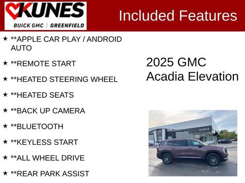 Crystal Metallic 2025 GMC Acadia AWD Elevation