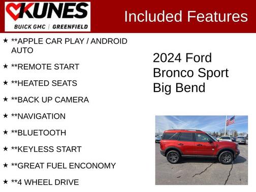 Chili Pepper Red 2024 Ford Bronco Sport Big Bend