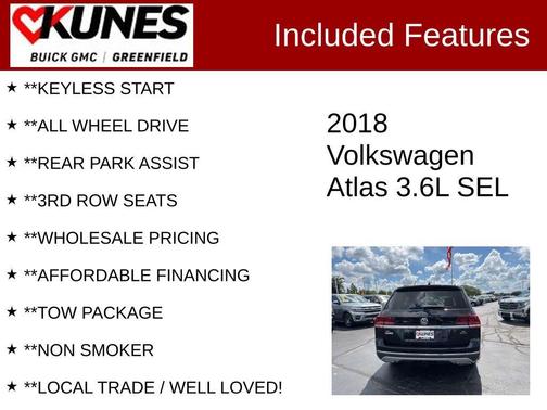2018 Volkswagen Atlas 3.6L SEL