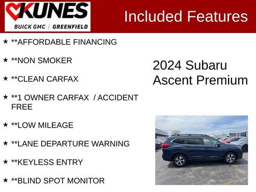 Cosmic Blue Pearl 2024 Subaru Ascent Premium 7-Passenger
