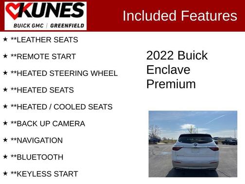 Summit White 2022 Buick Enclave AWD Premium