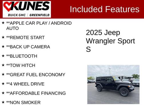 Black Clearcoat 2025 Jeep Wrangler Sport S