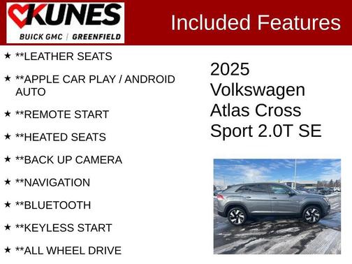 2025 Volkswagen Atlas Cross Sport 2.0T SE w/Technology 4MOTION