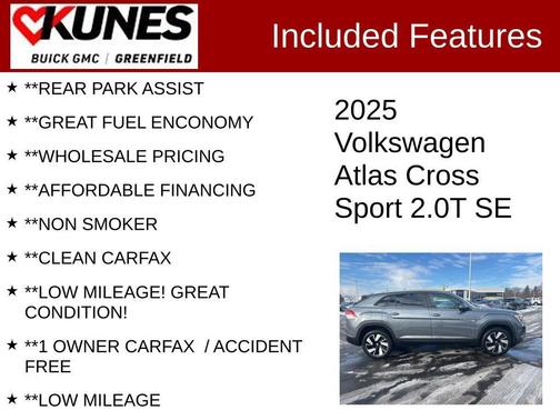 2025 Volkswagen Atlas Cross Sport 2.0T SE w/Technology 4MOTION
