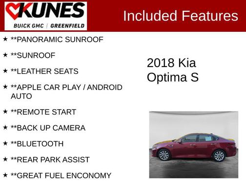 Remington Red 2018 Kia Optima S