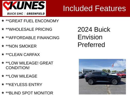 Ebony Twilight Metallic 2024 Buick Envision Preferred AWD