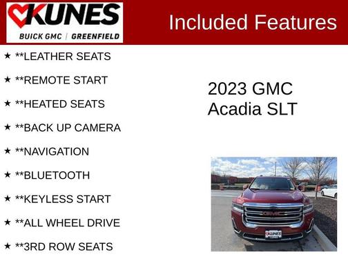 Volcanic Red Tintcoat 2023 GMC Acadia AWD SLT