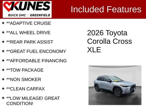Sonic Silver 2026 Toyota Corolla Cross XLE