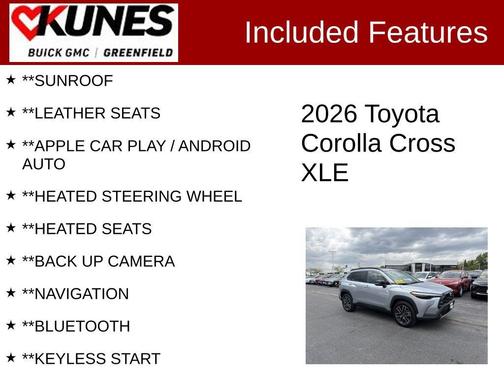 Sonic Silver 2026 Toyota Corolla Cross XLE