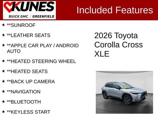 Sonic Silver 2026 Toyota Corolla Cross XLE