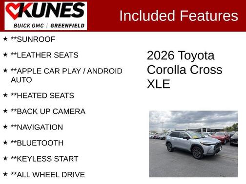 Sonic Silver 2026 Toyota Corolla Cross XLE