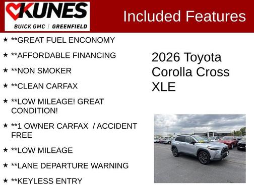 Sonic Silver 2026 Toyota Corolla Cross XLE