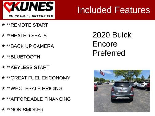 Satin Steel Metallic 2020 Buick Encore Preferred