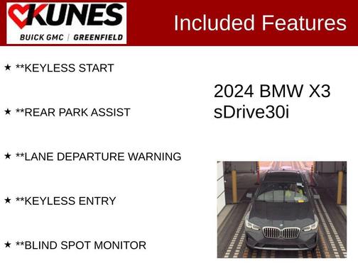 Gray 2024 BMW X3 sDrive30i