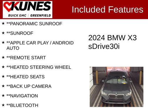 Gray 2024 BMW X3 sDrive30i