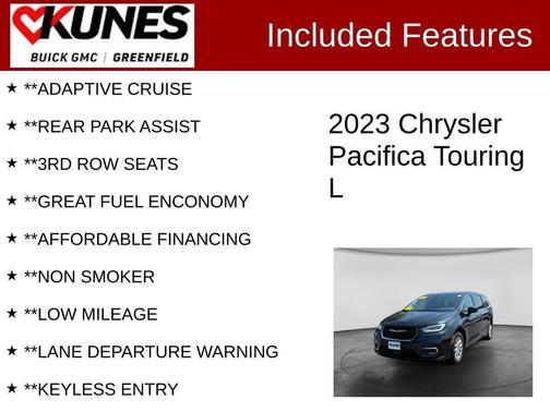 Brilliant Black Crystal Pearlcoat 2023 Chrysler Pacifica Touring L