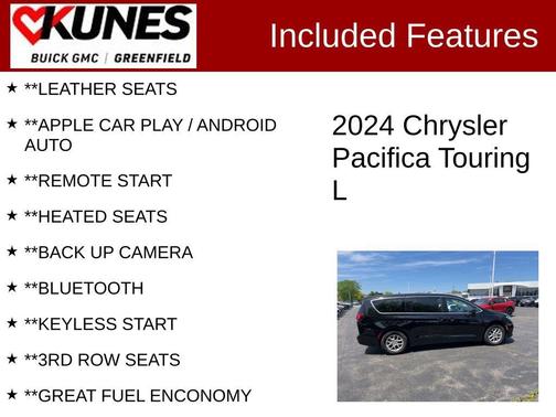 Diamond Black 2024 Chrysler Pacifica Touring L