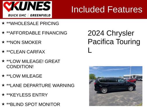 Diamond Black 2024 Chrysler Pacifica Touring L