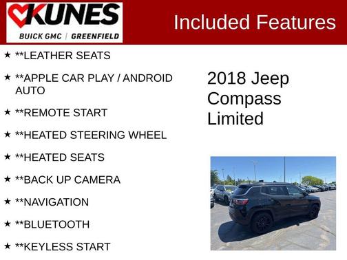 Diamond Black Crystal Pearlcoat 2018 Jeep Compass Limited