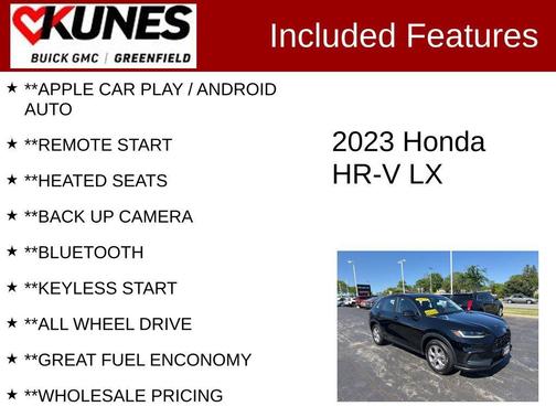 Crystal Black Pearl 2023 Honda HR-V LX