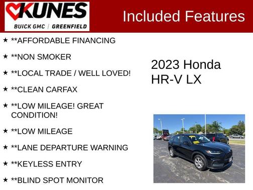 Crystal Black Pearl 2023 Honda HR-V LX
