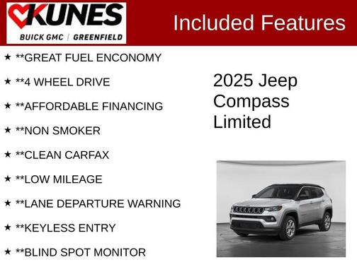 Silver Zynith Metallic Clearcoat 2025 Jeep Compass Limited