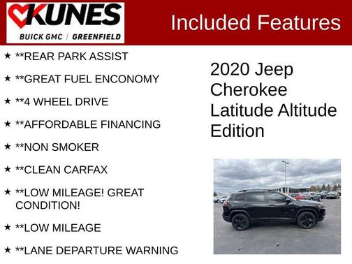 Diamond Black Crystal Pearlcoat 2020 Jeep Cherokee Altitude