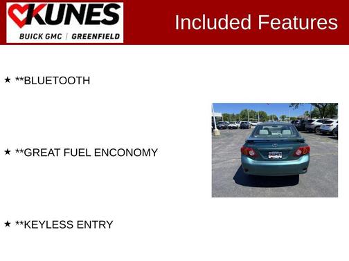 Capri Sea Metallic 2009 Toyota Corolla Base