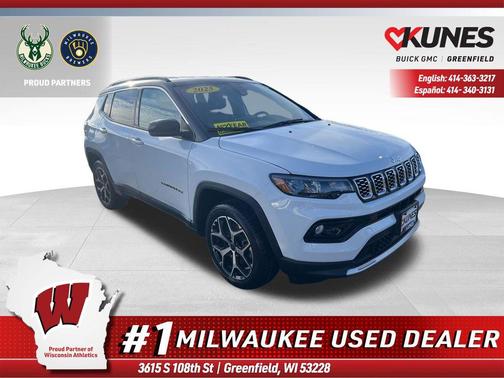 Bright White Clearcoat 2025 Jeep Compass Limited