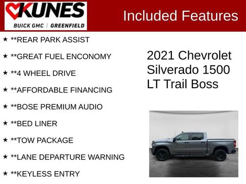 Steel Metallic 2021 Chevrolet Silverado 1500 LT Trail Boss