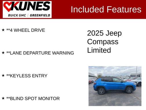 Hydro Blue Pearlcoat 2025 Jeep Compass Limited