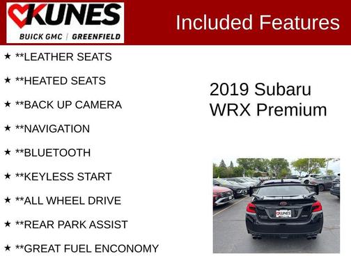 Crystal Black Silica 2019 Subaru WRX Premium