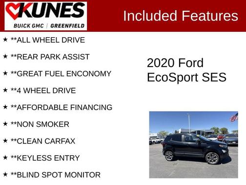 Shadow Black 2020 Ford EcoSport SES