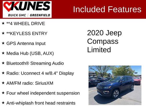 Jazz Blue Pearlcoat 2020 Jeep Compass Limited