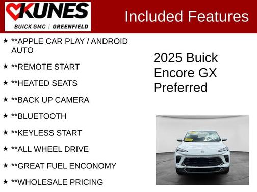 Summit White 2025 Buick Encore GX Preferred