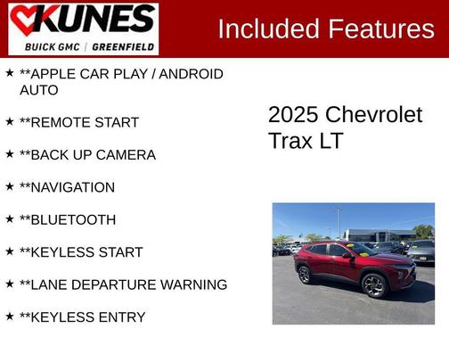 Crimson Metallic 2025 Chevrolet Trax LT