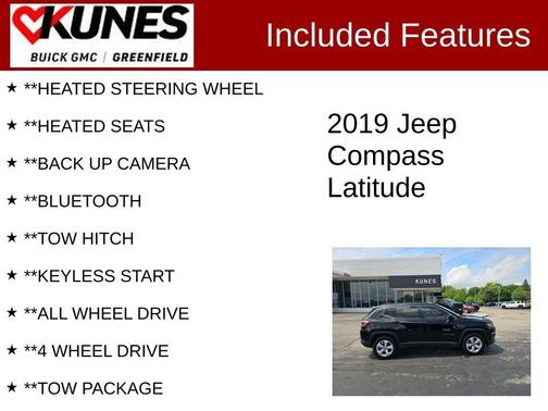 Diamond Black Crystal Pearlcoat 2019 Jeep Compass Latitude