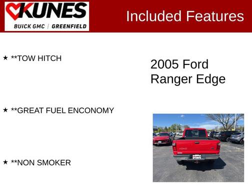 Bright Red Clearcoat 2005 Ford Ranger Edge SuperCab
